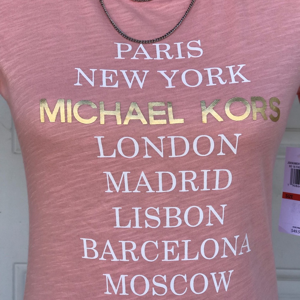 🌷MICHAEL KORS World Cities Cotton T-Shirt - Picture 3 of 7